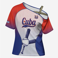 Cuba Baseball Custom Cross Shoulder Shirt 2026 Go Champions White Version - Wonder Print Shop