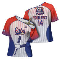 Cuba Baseball Custom Cross Shoulder Shirt 2026 Go Champions White Version - Wonder Print Shop