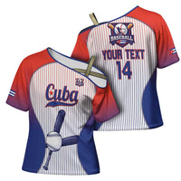 Cuba Baseball Custom Cross Shoulder Shirt 2026 Go Champions White Version - Wonder Print Shop