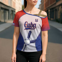 Cuba Baseball Custom Cross Shoulder Shirt 2026 Go Champions White Version - Wonder Print Shop