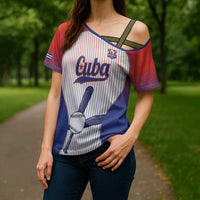 Cuba Baseball Custom Cross Shoulder Shirt 2026 Go Champions White Version - Wonder Print Shop