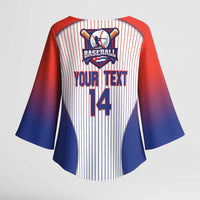 Cuba Baseball Custom Kimono Sleeve Blouse 2026 Go Champions White Version - Wonder Print Shop