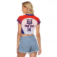 Cuba Baseball Custom Raglan Cropped T Shirt 2026 Go Champions White Version - Wonder Print Shop