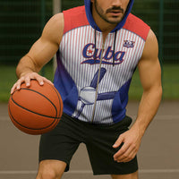 Cuba Baseball Custom Sleeveless Zip Hoodie 2026 Go Champions White Version - Wonder Print Shop