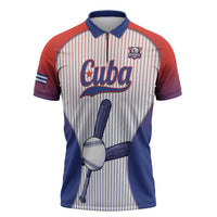 Cuba Baseball Custom Zipper Polo Shirt 2026 Go Champions White Version - Wonder Print Shop