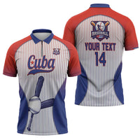 Cuba Baseball Custom Zipper Polo Shirt 2026 Go Champions White Version - Wonder Print Shop
