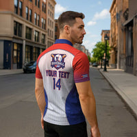 Cuba Baseball Custom Zipper Polo Shirt 2026 Go Champions White Version - Wonder Print Shop