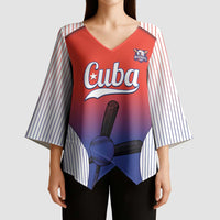 Cuba Baseball Custom Kimono Sleeve Blouse 2026 Go Champions Red Version - Wonder Print Shop