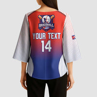 Cuba Baseball Custom Kimono Sleeve Blouse 2026 Go Champions Red Version - Wonder Print Shop