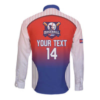 Cuba Baseball Custom Long Sleeve Button Shirt 2026 Go Champions Red Version - Wonder Print Shop