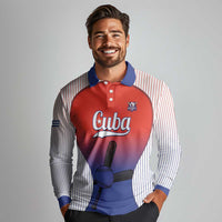 Cuba Baseball Custom Long Sleeve Polo Shirt 2026 Go Champions Red Version - Wonder Print Shop