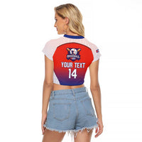 Cuba Baseball Custom Raglan Cropped T Shirt 2026 Go Champions Red Version - Wonder Print Shop