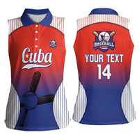 Cuba Baseball Custom Women Sleeveless Polo Shirt 2026 Go Champions Red Version - Wonder Print Shop