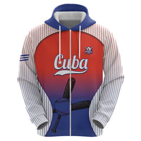 Cuba Baseball Custom Zip Hoodie 2026 Go Champions Red Version - Wonder Print Shop