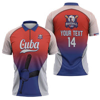 Cuba Baseball Custom Zipper Polo Shirt 2026 Go Champions Red Version - Wonder Print Shop