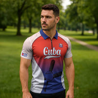 Cuba Baseball Custom Zipper Polo Shirt 2026 Go Champions Red Version - Wonder Print Shop