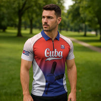 Cuba Baseball Custom Zipper Polo Shirt 2026 Go Champions Red Version - Wonder Print Shop