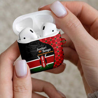 Kenya Jamhuri Day AirPods Case One People One Nation Massai Shuka Pattern - Wonder Print Shop