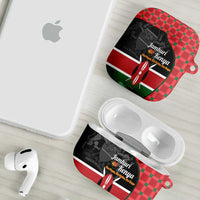 Kenya Jamhuri Day AirPods Case One People One Nation Massai Shuka Pattern - Wonder Print Shop
