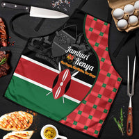 Kenya Jamhuri Day Apron One People One Nation Massai Shuka Pattern - Wonder Print Shop