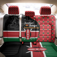 Kenya Jamhuri Day Back Car Seat Cover One People One Nation Massai Shuka Pattern - Wonder Print Shop