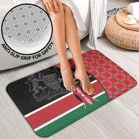 Kenya Jamhuri Day Bathroom Set One People One Nation Massai Shuka Pattern - Wonder Print Shop