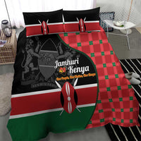 Kenya Jamhuri Day Bedding Set One People One Nation Massai Shuka Pattern - Wonder Print Shop
