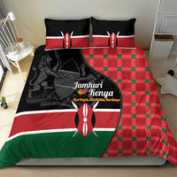 Kenya Jamhuri Day Bedding Set One People One Nation Massai Shuka Pattern - Wonder Print Shop
