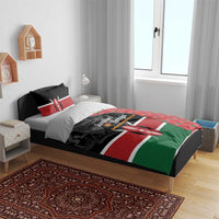 Kenya Jamhuri Day Bedding Set One People One Nation Massai Shuka Pattern - Wonder Print Shop