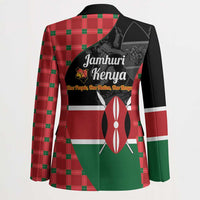 Kenya Jamhuri Day Blazer One People One Nation Massai Shuka Pattern - Wonder Print Shop