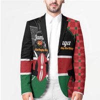 Kenya Jamhuri Day Blazer One People One Nation Massai Shuka Pattern - Wonder Print Shop