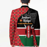 Kenya Jamhuri Day Blazer One People One Nation Massai Shuka Pattern - Wonder Print Shop
