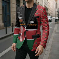 Kenya Jamhuri Day Blazer One People One Nation Massai Shuka Pattern - Wonder Print Shop