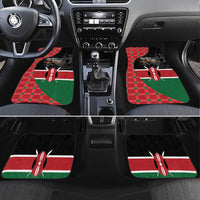 Kenya Jamhuri Day Car Mats One People One Nation Massai Shuka Pattern - Wonder Print Shop