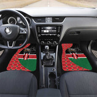 Kenya Jamhuri Day Car Mats One People One Nation Massai Shuka Pattern - Wonder Print Shop
