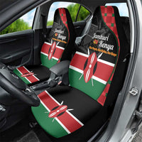 Kenya Jamhuri Day Car Seat Cover One People One Nation Massai Shuka Pattern - Wonder Print Shop