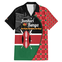 Kenya Jamhuri Day Family Matching Mermaid Dress and Hawaiian Shirt One People One Nation Massai Shuka Pattern - Wonder Print Shop