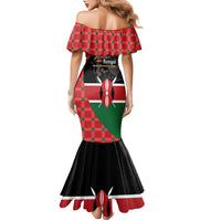Kenya Jamhuri Day Family Matching Mermaid Dress and Hawaiian Shirt One People One Nation Massai Shuka Pattern - Wonder Print Shop