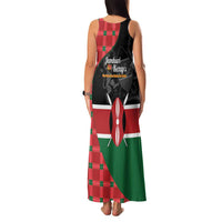 Kenya Jamhuri Day Family Matching Tank Maxi Dress and Hawaiian Shirt One People One Nation Massai Shuka Pattern - Wonder Print Shop