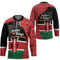 Kenya Jamhuri Day Hockey Jersey One People One Nation Massai Shuka Pattern - Wonder Print Shop