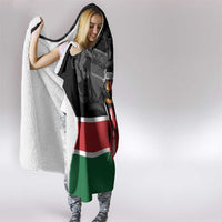Kenya Jamhuri Day Hooded Blanket One People One Nation Massai Shuka Pattern - Wonder Print Shop