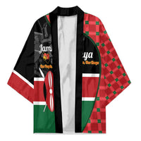 Kenya Jamhuri Day Kimono One People One Nation Massai Shuka Pattern - Wonder Print Shop