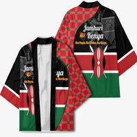Kenya Jamhuri Day Kimono One People One Nation Massai Shuka Pattern - Wonder Print Shop