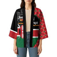Kenya Jamhuri Day Kimono One People One Nation Massai Shuka Pattern - Wonder Print Shop