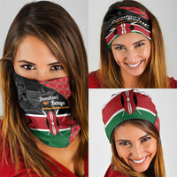Kenya Jamhuri Day Neck Gaiter One People One Nation Massai Shuka Pattern - Wonder Print Shop