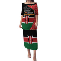 Kenya Jamhuri Day Puletasi One People One Nation Massai Shuka Pattern - Wonder Print Shop