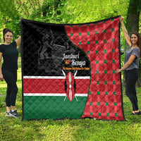 Kenya Jamhuri Day Quilt One People One Nation Massai Shuka Pattern - Wonder Print Shop