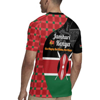 Kenya Jamhuri Day Rugby Jersey One People One Nation Massai Shuka Pattern - Wonder Print Shop