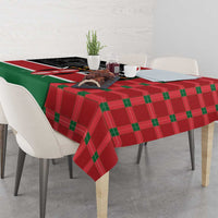 Kenya Jamhuri Day Tablecloth One People One Nation Massai Shuka Pattern - Wonder Print Shop