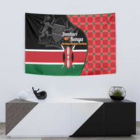 Kenya Jamhuri Day Tapestry One People One Nation Massai Shuka Pattern - Wonder Print Shop
